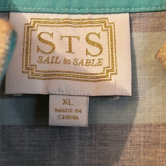 Sail To Sable Classic Striped Tunic Dress with Gold Trim - Picture 6 of 7